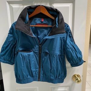 Burberry cropped rain jacket.